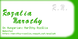 rozalia marothy business card