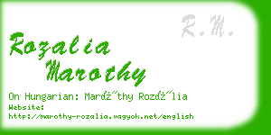 rozalia marothy business card
